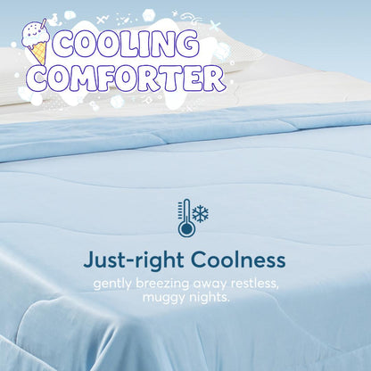 Kasentex Cooling Breathable Blanket Twin/Queen/King - Silky Soft Lightweight Comforter for Hot Sleepers