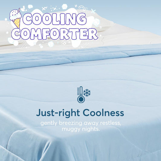 Kasentex Cooling Breathable Blanket Twin/Queen/King - Silky Soft Lightweight Comforter for Hot Sleepers