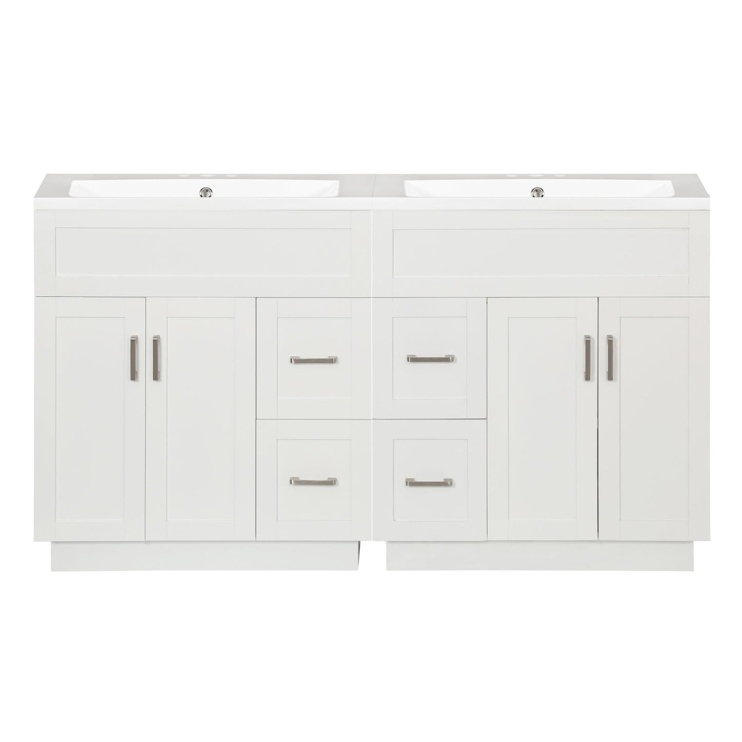 Bathroom Vanity With 2 Doors, 2 Drawers, Adjustable Shelf, Hidden Slides & Soft Close Hinges