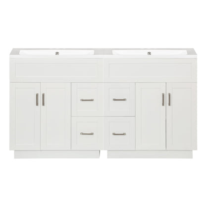 Bathroom Vanity With 2 Doors, 2 Drawers, Adjustable Shelf, Hidden Slides & Soft Close Hinges