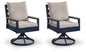 East Beach - Swivel Chair With Cushion (Set of 2) - Blue