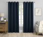 Fennco Styles Grommet Top Scallop Pattern Blackout Window Curtains 2 Panels Set for Bedroom, Living Room, Patio Door Backing Sliding Glass Door Drape