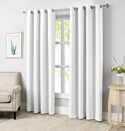 Fennco Styles Grommet Top Blackout Window Curtains 2 Panels for Bedroom, Living Room, Patio Door Backing Sliding Glass Door Drape