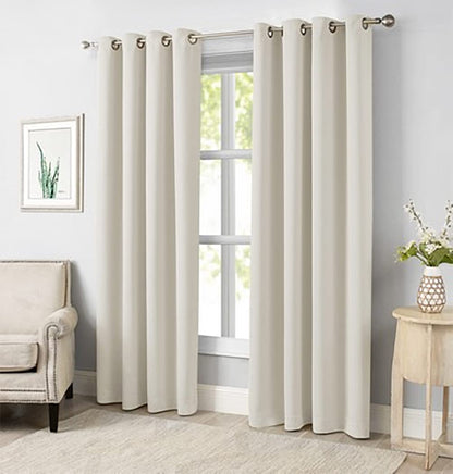 Fennco Styles Grommet Top Blackout Window Curtains 2 Panels for Bedroom, Living Room, Patio Door Backing Sliding Glass Door Drape