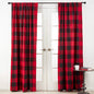 Buffalo Plaid Home Décor 100% Pure Cotton Rod Pocket Window Curtain Single 1 Panel for Bedroom, Living Room, Patio Door Backing Sliding Glass Door Drape, 54 Inches W x 84 Inches L, Red-Black