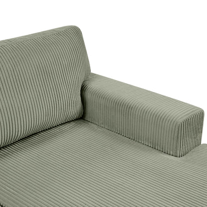 Oversized Sectional U-Shaped Sofa With Chaise Lounge And Three Soft Throw Pillows