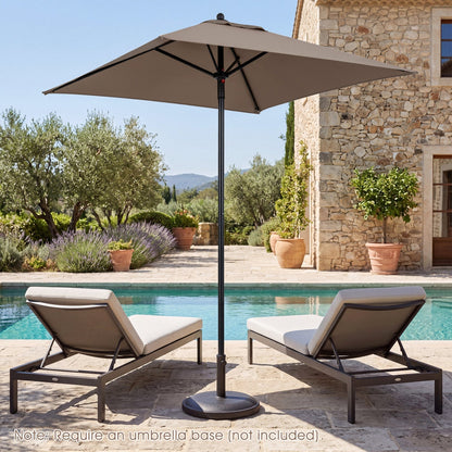 5 Foot Square Patio Market Umbrella with 4 Ribs