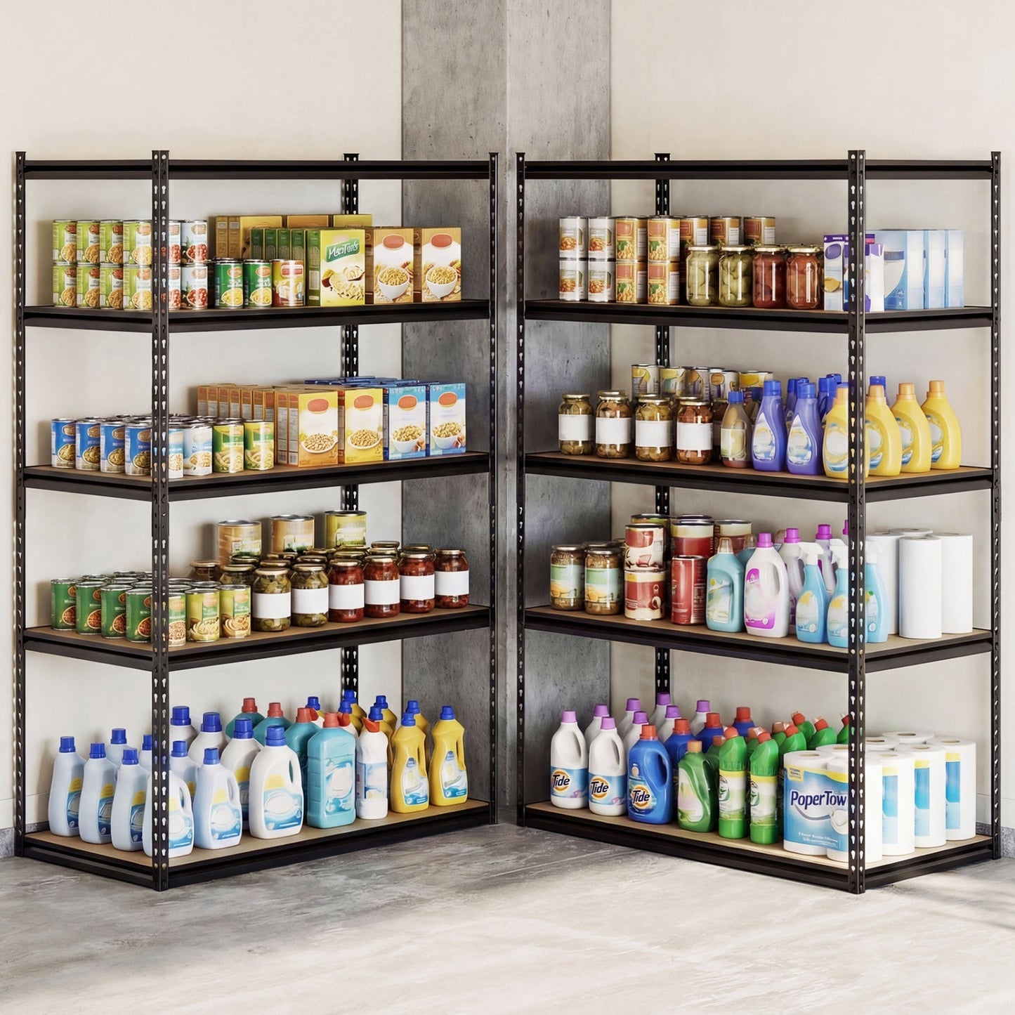 5-Tier Heavy Duty Garage Shelving Unit - 2200 LBS Capacity
