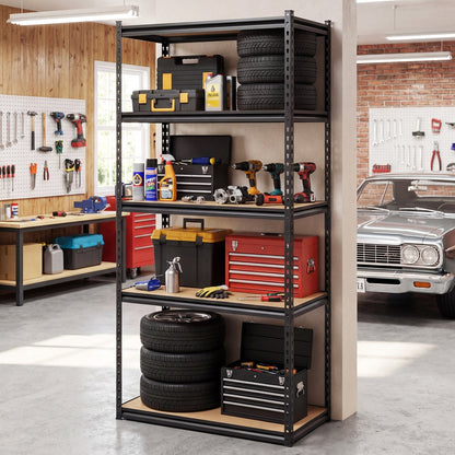 5-Tier Garage Shelving Unit 2200 LBS Metal Storage Shelves Adjustable Utility Rack
