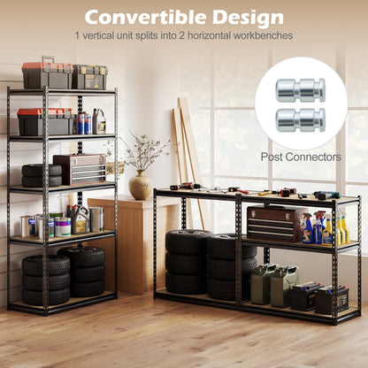 5-Tier Garage Shelving Unit 2200 LBS Metal Storage Shelves Adjustable Utility Rack