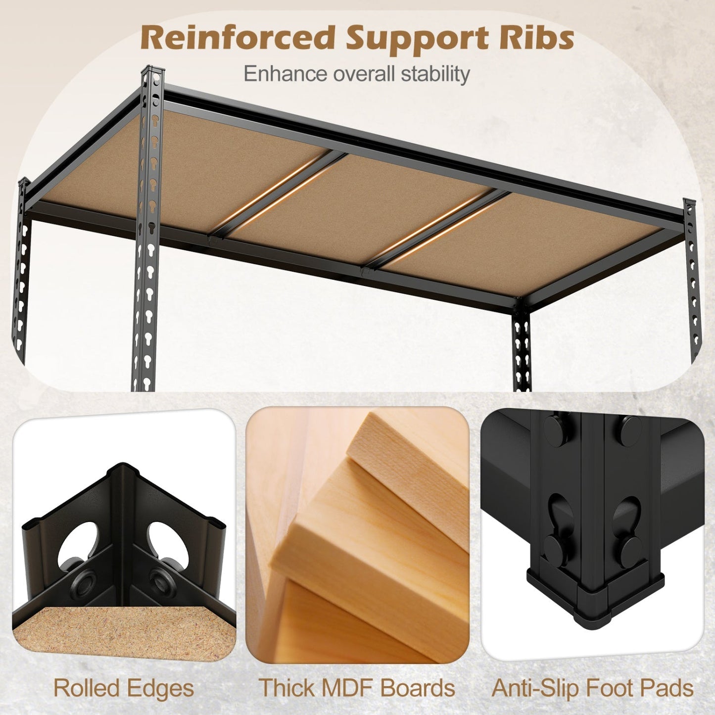 5-Tier Garage Shelving Unit for Warehouse and Basement
