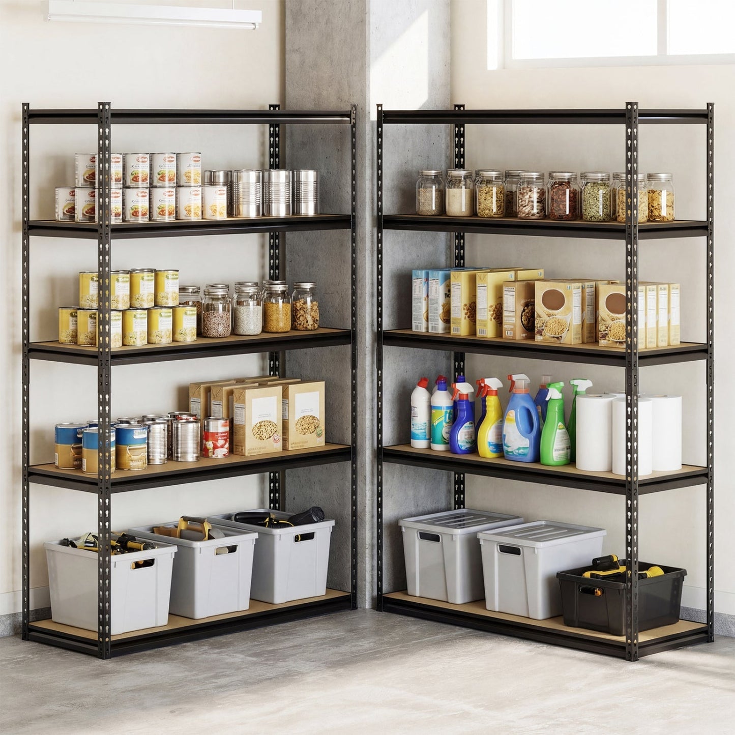 5-Tier Garage Shelving Unit for Warehouse and Basement