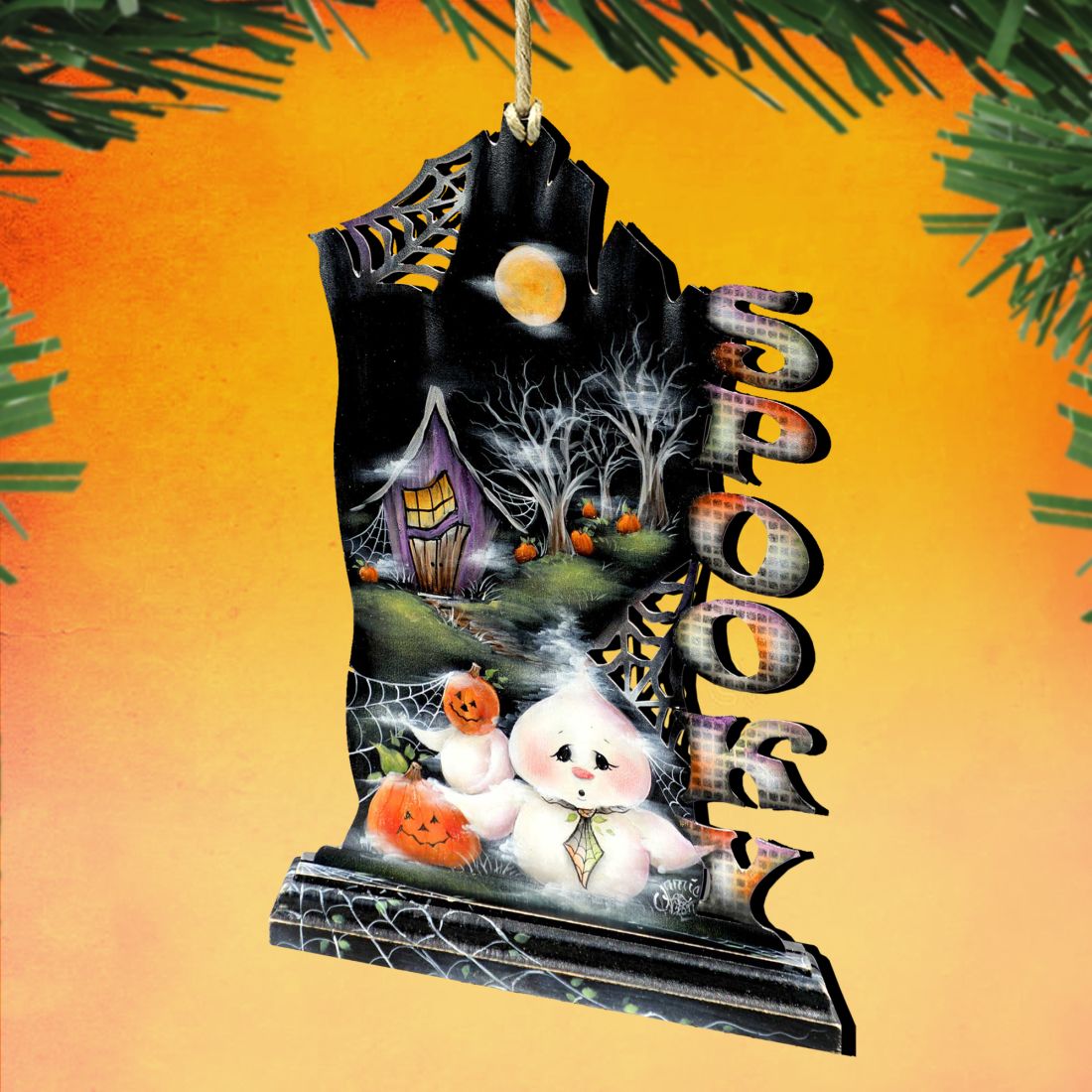 This Boos for You Wooden Ornaments by Jamie Mills-Price - Thanksgiving Halloween Decor - 8457408
