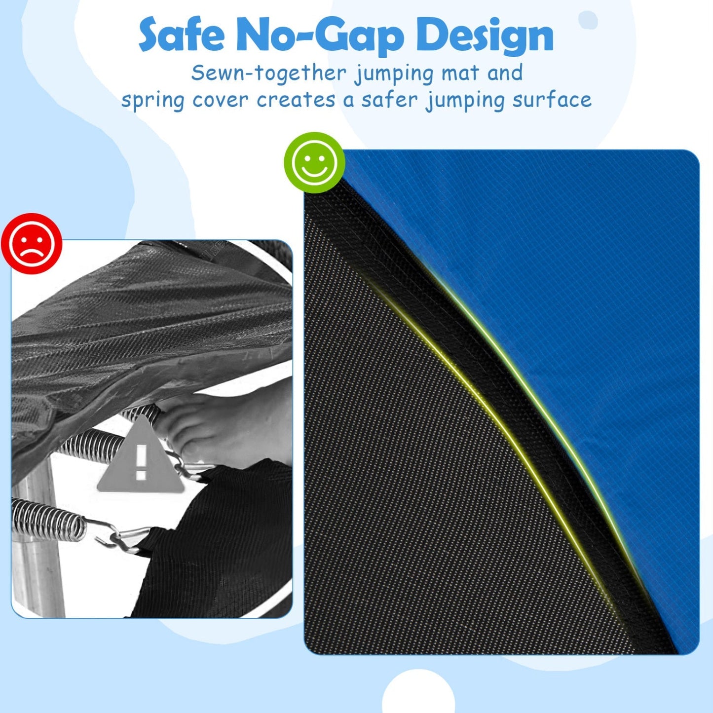 60-Inch Kids Trampoline with Adjustable Gymnastics Bar