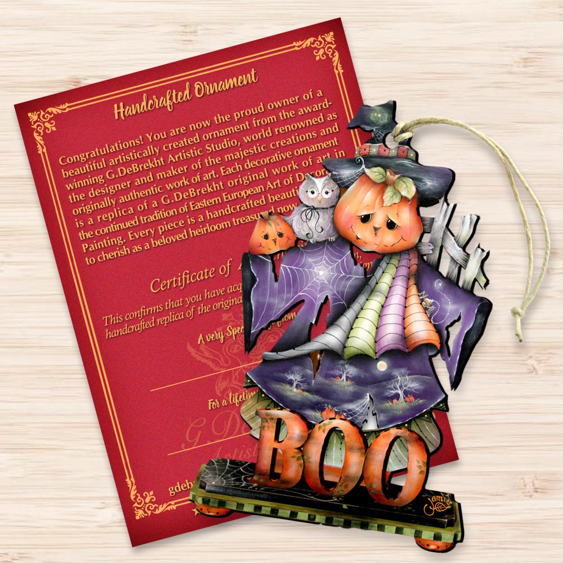 This Boos for You Wooden Ornaments by Jamie Mills-Price - Thanksgiving Halloween Decor - 8457407