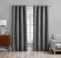 Fennco Styles Grommet Top Geometric Blackout Window Curtains 2 Panels Set for Bedroom, Living Room, Patio Door Backing Sliding Glass Door Drape