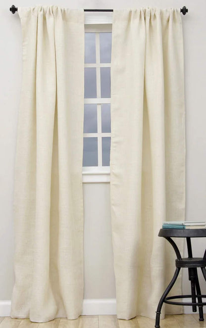 Fennco Styles Passe-Partout Burlap Lined Curtain Drape Panel 42 x 96 Inch, One Piece for Bedroom, Living Room, Patio Door Backing Sliding Glass Door Drape