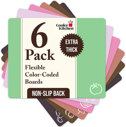 Flexible Cutting Board Mats with Food Icons