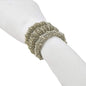 Fennco Styles Hand Beaded Spiral Metal Napkin Rings, Set of 4 - Glass Beads Napkin Holders for Home, Dining Room, Banquet, Family Gathering, Holiday Décor and Special Occasion