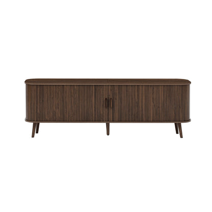 70" TV Stand, Media Center With Ample Storage - Dark Brown