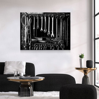 Mechanic Tools Canvas Wall Art, Mechanic Wrenches Artwork, Auto Shop Canvas Wall Art, Mechanics Decor, Auto Shop Office