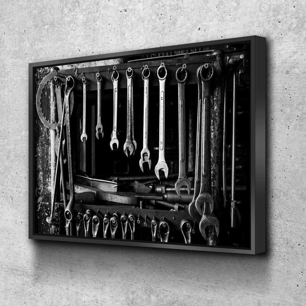 Mechanic Tools Canvas Wall Art, Mechanic Wrenches Artwork, Auto Shop Canvas Wall Art, Mechanics Decor, Auto Shop Office