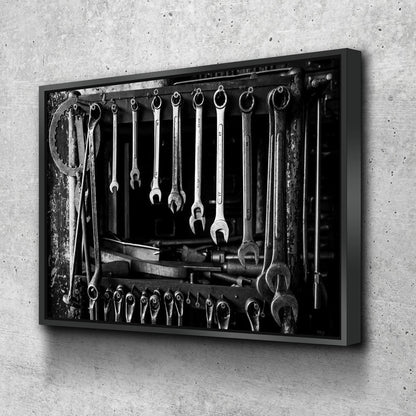 Mechanic Tools Canvas Wall Art, Mechanic Wrenches Artwork, Auto Shop Canvas Wall Art, Mechanics Decor, Auto Shop Office