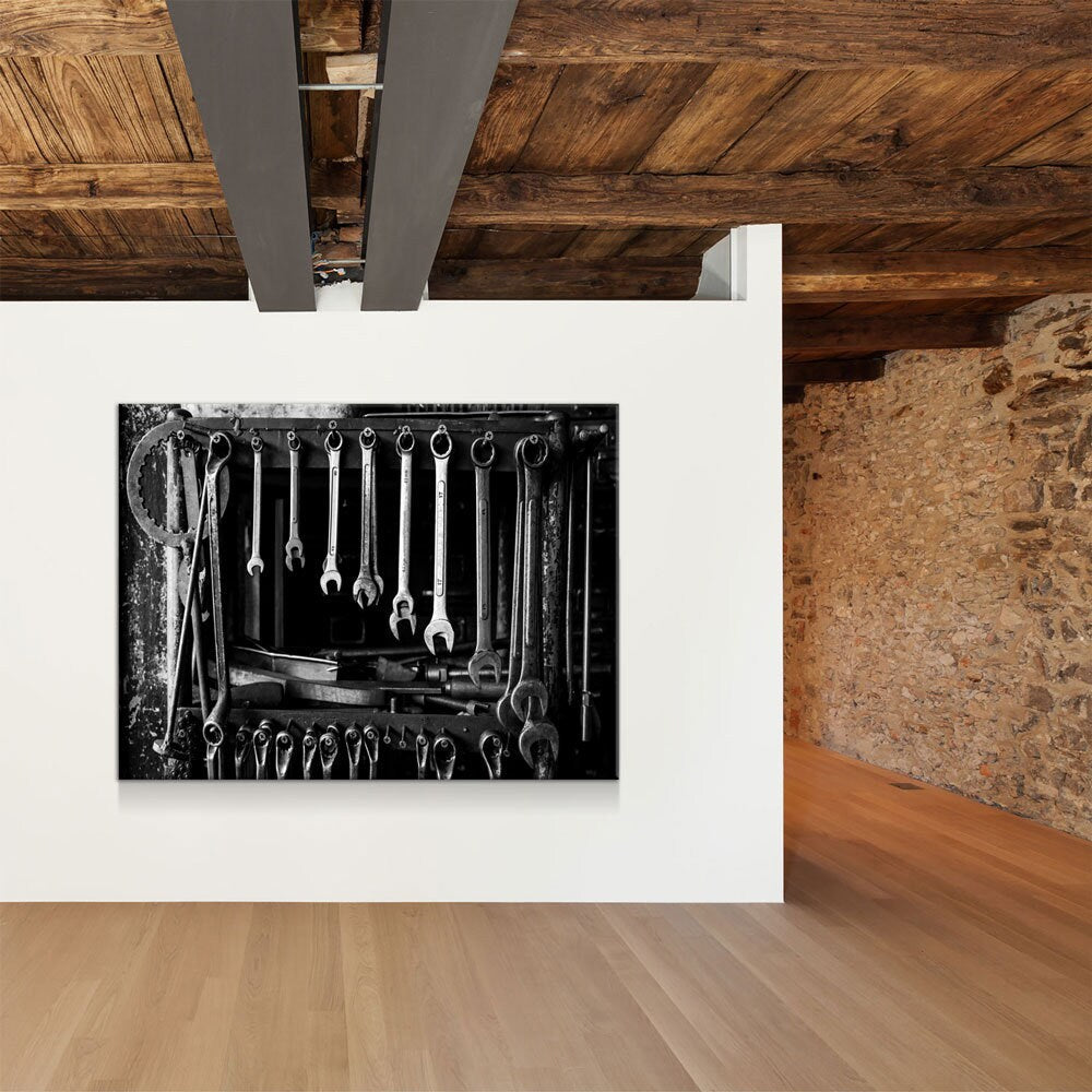 Mechanic Tools Canvas Wall Art, Mechanic Wrenches Artwork, Auto Shop Canvas Wall Art, Mechanics Decor, Auto Shop Office