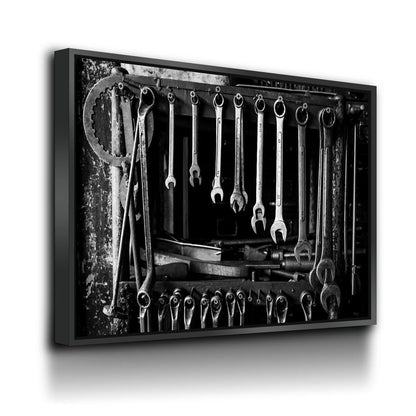 Mechanic Tools Canvas Wall Art, Mechanic Wrenches Artwork, Auto Shop Canvas Wall Art, Mechanics Decor, Auto Shop Office