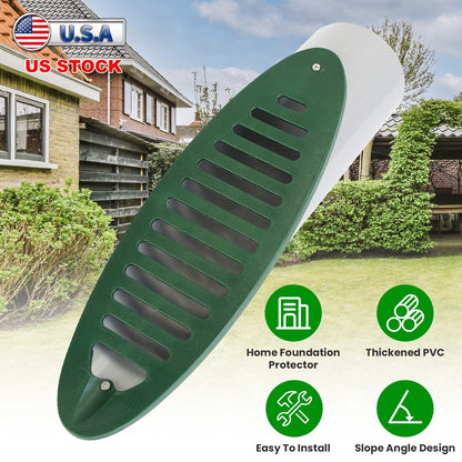 4Inch Green Angled Yard Drainage Pipe With Sloped Grate Yard Drain Emitter For Sump Pump Discharge Downspout Extensions Inlet Outlet Yard Drain Compat