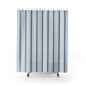 Pale Blue Stripe Shower Curtain – Coastal Modern Bathroom Decor