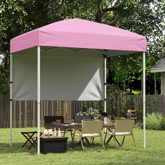 Pop-Up Canopy Tent 6x4 ft with Half Sidewall