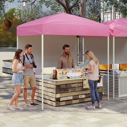 Pop-Up Canopy Tent 6x4 ft with Half Sidewall