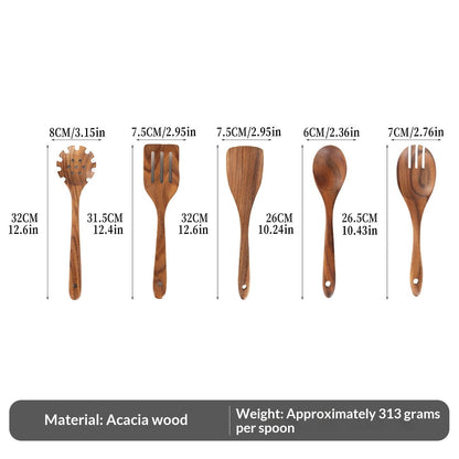 Spatula Soup Ladle And Wooden Turner Set In Teak