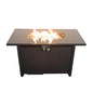Rectangle Fire Pit, Fuel Versatility - Black