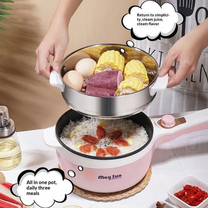 Electric Cooking Pot For Home And Dormitory Boiling Frying Steaming Hot Pot And Stewing