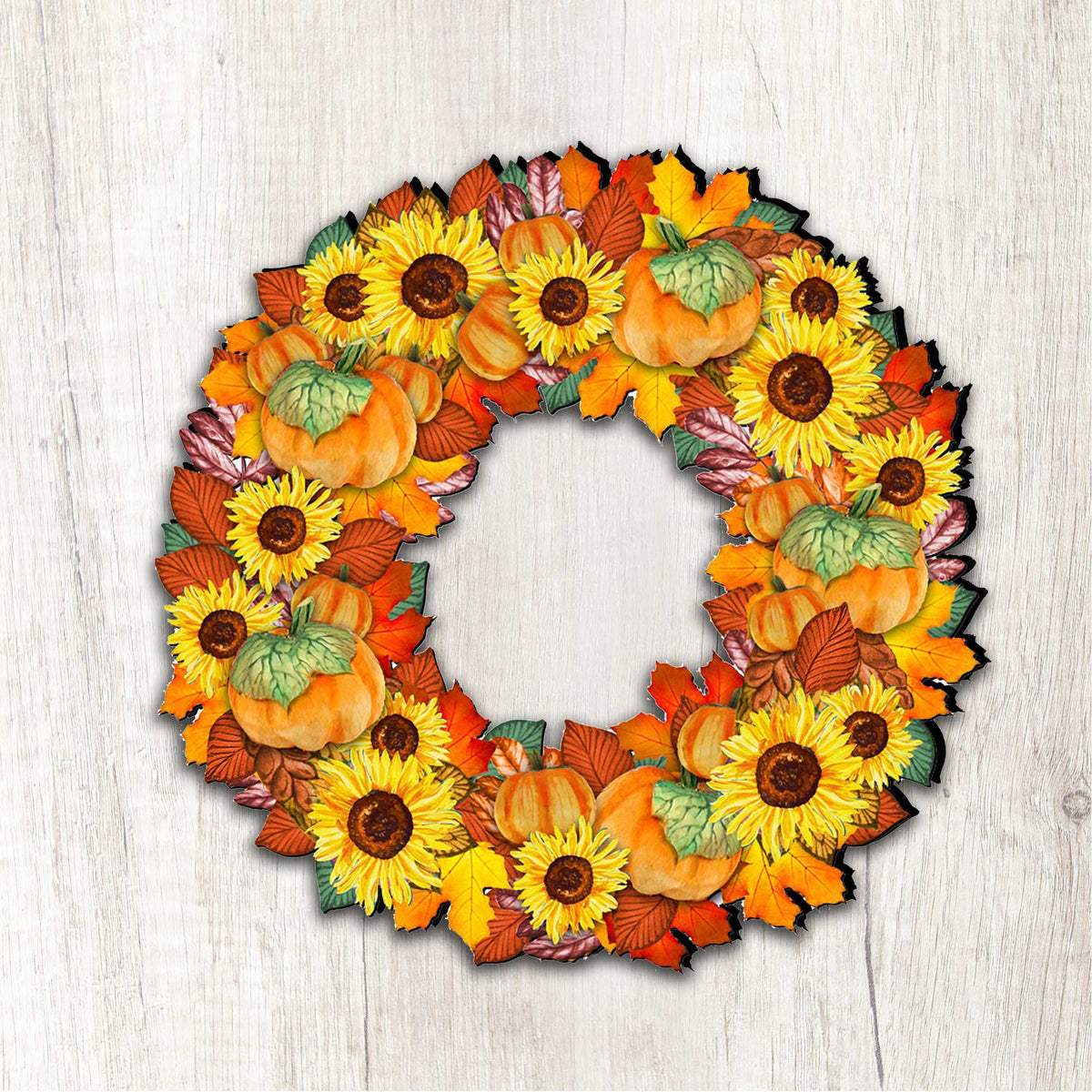 Fall Holiday Door Wreath by G. DeBrekht - Thanksgiving Halloween Decor - 8185305H