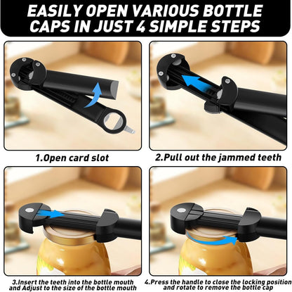 Magnetic Expandable Bottle Opener 3-in-1 Multi-Tool