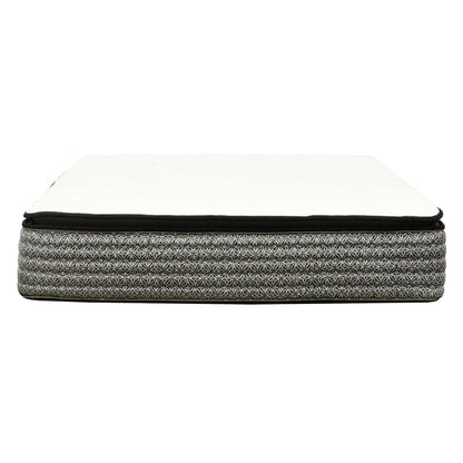 14" Premium Hybrid Mattress In A Box Plush Gel Memory Foam Top With Cooling Technology - Gray / White - Queen