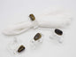 Fennco Styles Natural Stone Napkin Rings, Set of 4 - Natural Rock Napkin Holders for Home Décor, Dining Table, Banquet, Everyday Use and Special Occasion