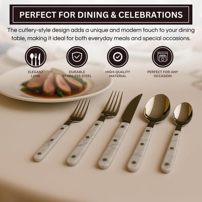 Khen 20-Piece Cutlery Set – Includes Dinner Knives, Forks, Spoons
