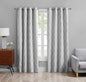 Fennco Styles Grommet Top Geometric Blackout Window Curtains 2 Panels Set for Bedroom, Living Room, Patio Door Backing Sliding Glass Door Drape