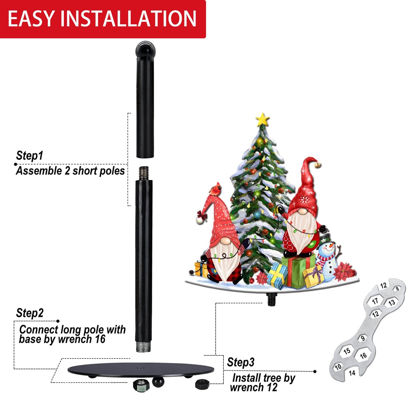 pinata Christmas Gnome Paper Towel Holder Kitchen Countertop Decor