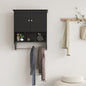 Premium Space Saving Wall Cabinet with 2 Doors in Black