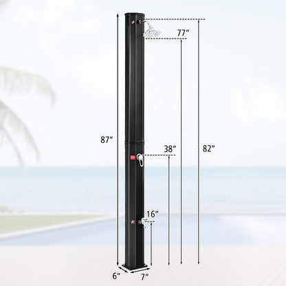 7.2 Feet Adjustable Outdoor Solar Heating Shower Head