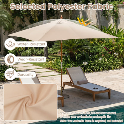 Rectangular Patio Umbrella 7ft with Adjustable Tilt