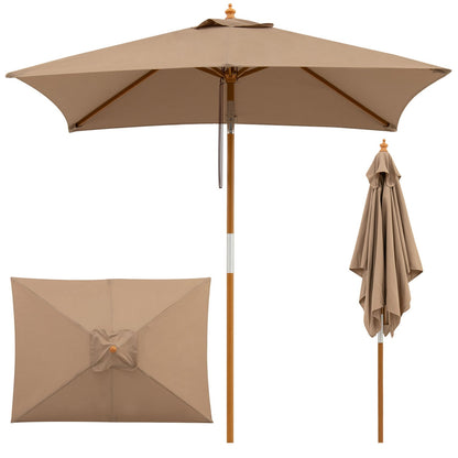 Rectangular Patio Umbrella 7ft with Adjustable Tilt