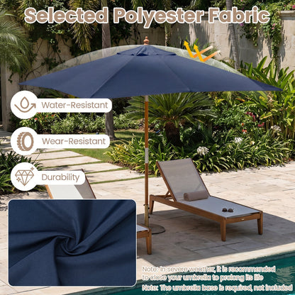 Rectangular Patio Umbrella 7ft with Adjustable Tilt