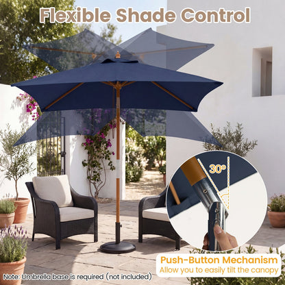 Rectangular Patio Umbrella 7ft with Adjustable Tilt