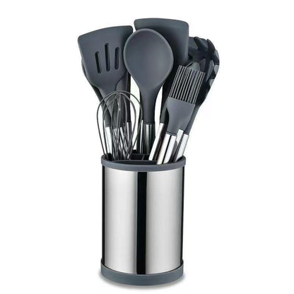 Non-stick Cookware Spatula And Spoon Rotating Storage Bucket Set
